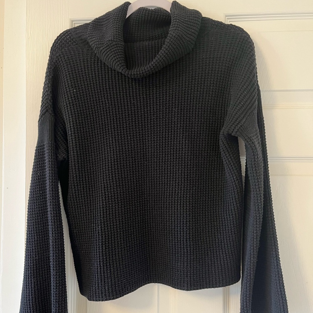 Women's Black Turtleneck Sweater